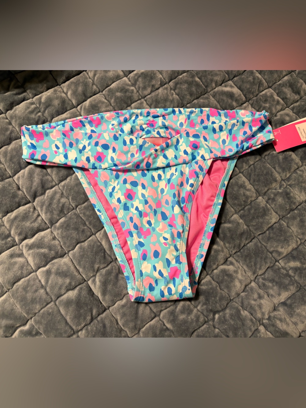 Lilly Pulitzer Women’s Blue Ibiza Hottie Dottie Print Swim Bottom NWT